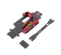 Pour WLtoys 284131 K969 K979 K989 K999 P929 P939 Voiture Télécommandée Métal Pièces De Plaque Inférieure En Fibre De Carbone Améliorées RC Jouets Accessoires(Red)