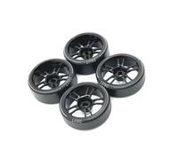 Pour Wltoys 284131 K969 K979 K989 P929 Pour Kyosho Pour Mini-Z 1/28 Pneu Dérive 27 Mm Jante En Métal Pièces Mise Niveau Pour Voiture RC Pièces Améliorations RC(Black)