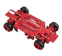 Pour Wltoys 284131 K969 K989 Pour Mini-Q 1/28 Kits D'équipement De Châssis En Métal 4x4 RC Drift Pour Accessoires De Voiture De Course ChâSsis Rc Rails Cadre(Red)