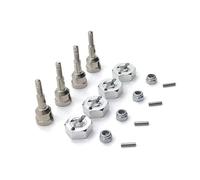 Pour WLtoys A949 A959 A969 A979 K929 1/18 Mise Niveau Métal Coupelles Dessieu Avant Arrière Adaptateur 12mm Pièces Voiture RC Réparation Remplacement Pièces Améliorations RC(Silver)