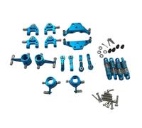 Pour Wltoys P929 P939 K979 K989 K999 K969 1/28 Ensemble Biellettes Direction Métal Pièces Accessoires Voiture RC Mise Niveau Remplacement Utilisation Pièces Voiture RC(Blue)