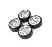Pour WLtoys Pour Kyosho 1/28 Métal Pneu De Dérive Étroit 27 Mm Amélioré Voiture RC Pièces Détachées Pièces Rechange(Silver)