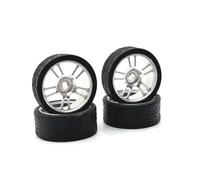 Pour WLtoys Pour Kyosho 1/28 RC Car Parts Metal Upgrade Deux Larges Et Étroits 26.5mm Diamètre Extérieur Pour Volant Course Accessoires Rc(Silver)