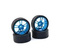 Pour WLtoys Pour Kyosho 1/28 RC Car Parts Metal Upgrade Deux Larges Et Étroits 26.5mm Diamètre Extérieur Pour Volant Course Accessoires Rc(Blue)