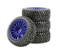 Pour Wltoys Pour Scx10 Pour Traxxas Pour Trx-4 Pour Tamiya 1/14 1/16 1/10 75mm Pneus Tout-terrain Roue 12mm Moyeux Hexagonaux En Caoutchouc Voiture RC RC Crawlers Pièces(Blue)