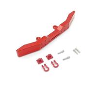 Pour WPL B-14 B-16 B-24 B-36 Q60 Q61 1/16 Voiture Télécommandée Pare-chocs Avant En Métal Avec Crochet De Remorquage Pour Camion Militaire 4x4 6x4 Pare-chocs Pièces(Red)