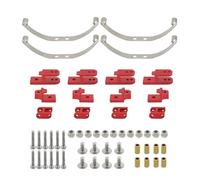 Pour WPL B1 B14 B-14 B16 B24 B-24 C14 C-14 C24 C-24 6x6 4x4 1/16 Métal Acier Kit Suspension À Lames Ressorts Pièces Camion Militaire Pièces Modification RC(Red,4WD)