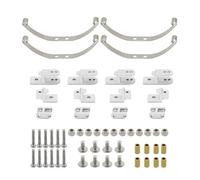 Pour WPL B1 B14 B-14 B16 B24 B-24 C14 C-14 C24 C-24 6x6 4x4 1/16 Métal Acier Kit Suspension À Lames Ressorts Pièces Camion Militaire Remplacement RC(Silver,4WD)