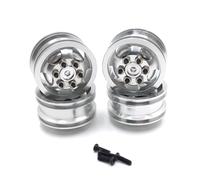 Pour WPL C14 C24 C34 B14 B24 Pour JJRC Q61 Q62 4x4 4WD 1/16 Jante De Roue En Métal Moyeu De Roue Accessoires De Mise À Niveau Pour Camion RC RC voiture accessoires(Silver)