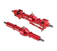 Pour WPL C14 C24 Pour Fayee Pour Jjrc 1/16 Ensemble D'essieux Avant Arrière Métal Voiture Télécommandée Pièces Accessoire Mises Niveau Remplacements Pièces Voiture RC(Red)