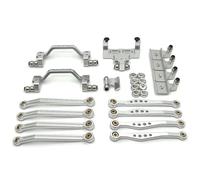 Pour WPL C64 C64-1 1/16 Métal Châssis Biellette Support Amortisseur Servo Support Ensemble Pièces Accessoires Voiture RC Mise À Niveau Remplacement Utilisation RC Pièces De Voiture(Silver)