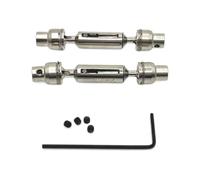 Pour WPL C64 C74-1 JA11 1/16 RC Car Kit D'accessoires Mise À Niveau OP En Métal Arbres Transmission Avant Et Arrière Noir Argent Arbre Transmission RC(Silver)