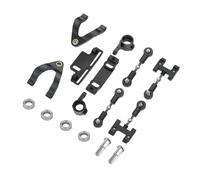 Pour WPL D12 1/10 Coupelle De Direction En Métal Pour Haut Et Bas Pour Bras Oscillant Pour Bloc Coulissant Siège Véhicules À Chenilles RC Accessoires Remplacement RC Coupelle Direction(Black)