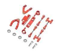 Pour WPL D12 1/10 Coupelle De Direction En Métal Pour Haut Et Bas Pour Bras Oscillant Pour Bloc Coulissant Siège Véhicules À Chenilles RC Accessoires Remplacement RC Coupelle Direction(Red)