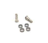 Pour WPL D12 1/10 Roulement Métal Amélioré 6.3 * 9.5 * 3.17mm Essieu Avant Pièces Voiture RC Accessoires Mise Niveau Réparation Remplacement Pièces Améliorations RC(Silver)