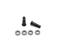 Pour WPL D12 1/10 Roulement Métal Amélioré 6.3 * 9.5 * 3.17mm Essieu Avant Pièces Voiture RC Accessoires Mise Niveau Réparation Remplacement Pièces Améliorations RC(Black)