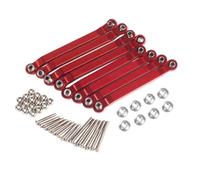 Pour WPL Pour C14 C24 1/16 1/12 Châssis Métallique Tiges Traction Suspension Lien Montage RC Voiture Mise Niveau Modifications Pièce Rc Modèles Composants(Red)