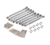Pour WPL Pour C14 C24 1/16 1/12 Châssis Métallique Tiges Traction Suspension Lien Montage RC Voiture Mise Niveau Modifications Pièce Rc Modèles Composants(Silver)