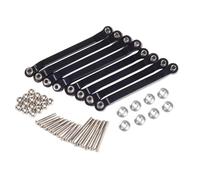 Pour WPL Pour C14 C24 1/16 1/12 Châssis Métallique Tiges Traction Suspension Lien Montage RC Voiture Mise Niveau Modifications Pièce Rc Modèles Composants(Black)