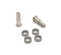 Pour WPL Pour D12 1/10 Métal Mise Niveau Remplacement Avant Direction Coupelle Essieu Roulement RC Voiture Pièces Télécommande Accessoires Modèles(Silver)