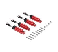 Pour WPL Pour Henglong C-14 C-24 Échelle 1:16 4 Pièces Amortisseurs Alliage Pick-up Voiture Télécommandée Camion Semi-remorque Et Chenille Amortisseurs Modèles(Red)
