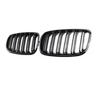 Pour X5 X6 E70 E71 2008-2013 Grille De Pare-chocs De Voiture Grille Avant Grille À Double Lamelles Grilles De Course Noir Brillant