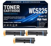 pour Xerox WorkCentre 5225 5230 5222 Cartouches de Toner WC5225 106R01306 Noir Toner pour WorkCentre 5225PC 5225A 5230PC 5230A Imprimantes avec Puce Haute capacité