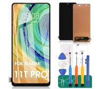 pour Xiaomi 11T Pro 5G Écran de Remplacement pour Xiaomi 11T Pro Écran LCD pour Xiaomi 11T Pro Écran Tactile Assemblage numériseur 2107113SG Kits de réparation (Noir,Pas pour 4g)