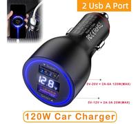 Pour Xiaomi-Chargeur De Voiture 120w 90w 67w Turbo Fast Charge,Touriste,Usb,Auto Chargers Cable,Xiao Mi 14 Pro 13 Ultra 12 11 Pheadphones X5 Redmi Note With 1.5m 120w Cable2 Usb A Port