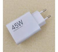 Pour Xiaomi Chargeur Turbo 45w D'origine, Charge Rapide, Adaptateur Ue Pour Mi 10t Poco X3 Nfc X4 Gt M5s M6 Redmi K30 K40 Note 9 10 11 14 Pro Eu Plug Only White