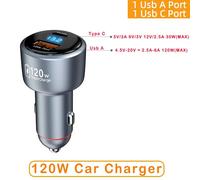 Pour Xiaomi-Chargeur Turbo Super Rapide Pour Voiture,Chargeurs Automatiques,Charge Usb Pour Touristes,Xiaomi Mi 14 Ultra 13 T Pro 12,Casque X6 Redmi,120w,67w,1 Usb A And 1 Usb C With 1.5m 120w Cable