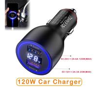 Pour Xiaomi-Chargeur Turbo Super Rapide Pour Voiture, Chargeurs Automatiques, Charge Usb Pour Touristes, Xiaomi Mi 14 Ultra 13 T Pro 12, Casque X6 Redmi, 120w, 67w, 2 Usb A Port With 1m 120w Cable