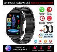 Pour XIAOMI ECG+PPG graisse sanguine acide uricique santé Smartwatch hommes femmes Bluetooth appel montre Black-Steel-2A