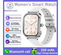 Pour Xiaomi Huawei Nouvelles Femmes Montre Intelligente Fréquence Cardiaque Tensiomètre Lecture De Musique Ai Voix Sport Bt Appel Smartwatch.Silver.