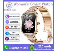 Pour Xiaomi Huawei Nouvelles Femmes Montre Intelligente Fréquence Cardiaque Tensiomètre Lecture De Musique Ai Voix Sport Bt Appel Smartwatch.Rose Gold Steel.