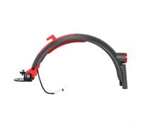 Pour Xiaomi M365 Pro2 et 1S arrière en aluminium avec feu arrière, construit pour résister aux dommages causés par les sauts, les nids de poule et les routes accidentées (gris + rouge)