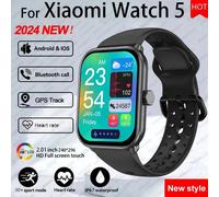 Pour Xiaomi Montre 5 Version Mondiale Hommes Femmes Hd Amoled Affichage Fréquence Cardiaque Bluetooth Appel Gps Piste Étanche Sport Montre Intelligente.Black.Watch 5