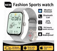 Pour Xiaomi Montre 5 Version Mondiale Hommes Gps Suivi Bluetooth Appel Fréquence Cardiaque Étanche Sport Fitness Smartwatchs Femmes 2025 Nouveau.Silver Mesh Belt.For Xiaomi Watch 5