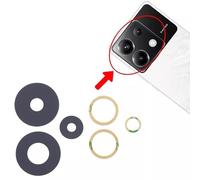 pour Xiaomi Poco X6 5G (23122PCD1G, 23122PCD1I) vitre lentille de Remplacement pour Camera arrière en Verre Appareil Photo Camera kit 3 Lens