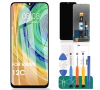 Pour Xiaomi Redmi 12C Écran LCD Pour Xiaomi Redmi 12C Écran Remplacement 22120RN86G Tactile Digitizer Assemblée Kits de Réparation (Noir, Sans Cadre)