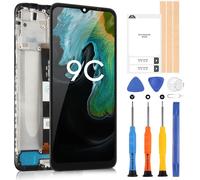 Pour Xiaomi Redmi 9a/Redmi 9c/Redmi 9c Nfc/Redmi 10a Lcd Display-Écran Pour Redmi 9c Numériseur Écran Tactile M2006c3mg M2006c3mt Verre Panneau Full Assemblée Réparation (Noir Avec Cadre)
