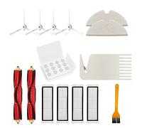 Pour XiaomiMijia 1S T6T7 Robot Aspirateur Pièce de rechange Brosse principale Brosse de balayage des bords Hepa Filtre Bundle Anti-Allergène Kit de brosse de bord Pièces de rechange Filtre collecteur