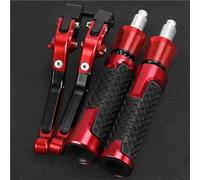 Pour XL 700 V Transalp XLV 700 2008 2013 2012 2011 2010 2009 Leviers de frein et d'embrayage de moto 7/8'' 22mm Extrémités des poignées de guidon(Red 1)