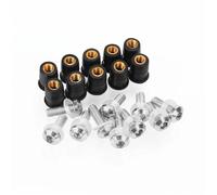 Pour XL650 600 700 1000 125V Pour Transalp XRV750 Écrous Moto Pare-brise Rivet Écrou Vis Pare-vent Boulons(Argent)