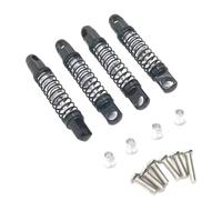 Pour Xmykc01 Cm Pour Jimny 1/16 Rc Car Upgrade Parts Accessories 4Pcs Metal Shock Absorber Repair Accessories Replacement Amortisseur Spécial RC(Black)