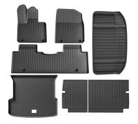 pour Xpeng G9 2023-2025 Tapis Sol Voiture Doublure Coffre Coussin TPE 3D Pied Imperméable Ensemble Plateaux sans Odeur Noir Tapis Coffre sur(LHD 7pcs)