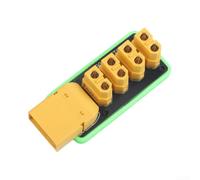 Pour xt90 à 4 voies pour carte de distribution d'alimentation xt60 pour quadrirotor RC UAV haute intensité PDB plaqué or 6,75 x 2,5 cm (avec étui)