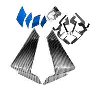 pour Y&amaha pour MT-09 SP pour MT09 pour MT 09 Moto Sport Downforce Becquets Latéraux Aérodynamique Déflecteur D'aile De Vent Aileron Latéral De Moto Carénage(Carbon Look-Blue)