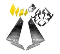 pour Y&amaha pour MT-09 SP pour MT09 pour MT 09 Moto Sport Downforce Becquets Latéraux Aérodynamique Déflecteur D'aile De Vent Aileron Latéral De Moto Carénage(Carbon Look-Yellow)