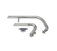 pour Y&amaha pour Virago 125 250 XV125 XV 125 XV250 XV 250 Tuyau Échappement Moto Silencieux Tuyau Échappement Silencieux d'échappement de Moto(Chrome)